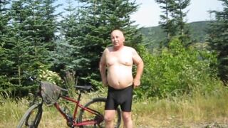 Crazy mountain biker