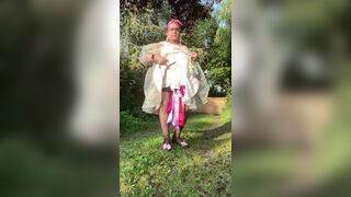 Dressed with a baby-oll dress for a night out