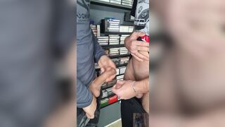 Gay Boyfriends Smoking and Stroking Their Big Dicks