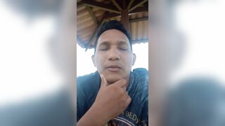 Jerking off in public on the waterfront