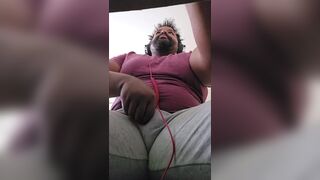 Sexy BBC Bear Spits on His Dick and Cums Hard!