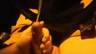 Big Cumshot in a Parking Lot at Night Thinking About My Little Fat Bear