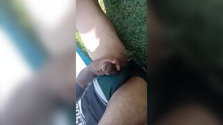 Jerking off on the public waterfront