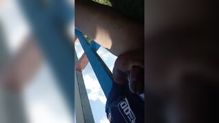 Jerking off on the public waterfront