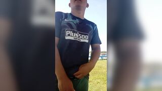 Jerking off on the public waterfront