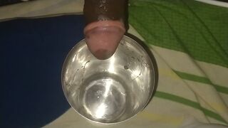 I came home and immediately released lots of cum inside the glass
