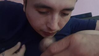 Daddy Sucks My Boy Titties & I Swallow his Cum