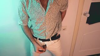 Sexy handsome Noel Dero locked himself in his room and decided to jerk off. ASMR MASTURBATION