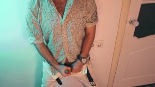 Sexy handsome Noel Dero locked himself in his room and decided to jerk off. ASMR MASTURBATION