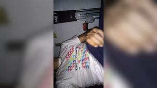 MASTURBATION BACK IN THE WORKSHOP OF MY HOUSE FENCES OF THE RAILING ???? - 1 image