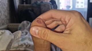 Fiery Orgasm From a Thick Huge Dick, Lots of Cum in Fountains! Eat It All!