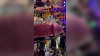 Cock vein pre cum drip