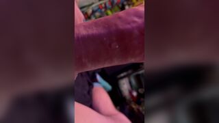 Cock vein pre cum drip