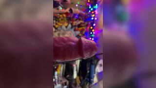 Cock vein pre cum drip