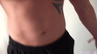 CUTE BLOND TWINK TAKES ARM SIZED COCK - 1 image