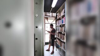 I almost got caught cumming in the library