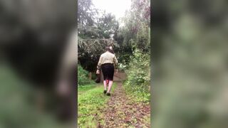 In a black skirt with lace for a night out