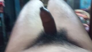 Desi teen boy with phimosis dick dripping pre cum from foreskin