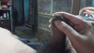 Desi teen boy with phimosis dick dripping pre cum from foreskin