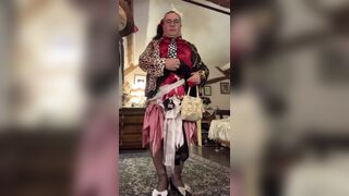 Dressed with a short black skirt with lace for a night out