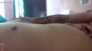 Latino Daddy leaves my Boy Titties Dripping of Cum