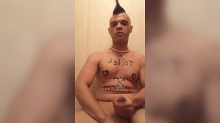 Piss and cum tastes good off my feet - 6 image