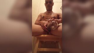 Piss and cum tastes good off my feet