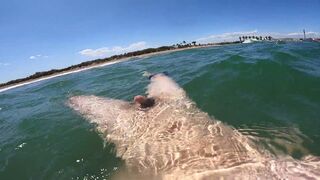 I cum just for the pleasure of feeling free, naked on a public beach