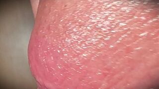 White cock is stroked to climax