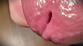 White cock is stroked to climax