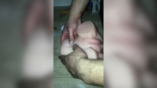 Slow-mo fuck with my fake pussy