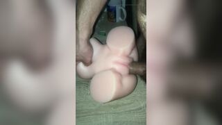 Slow-mo fuck with my fake pussy