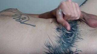 Inexperienced Latino boy masturbates and cums in droves