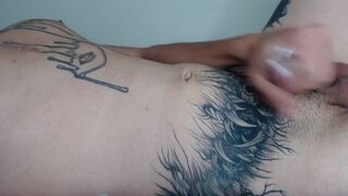 Inexperienced Latino boy masturbates and cums in droves