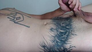 Inexperienced Latino boy masturbates and cums in droves