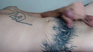 Inexperienced Latino boy masturbates and cums in droves