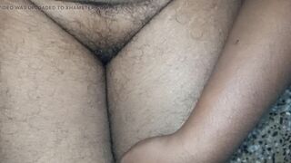 My wife hairy pussy with anal massage