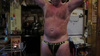 Will Polski hanging around strips off his jock strap and wanks naked on live web cam