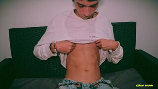 Sexy Skinny Twink Magic C Jerking His Big Cock And Shooting His Cum On Your Face