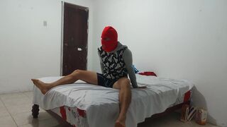 THE SCANDALOUS VIDEO OF MY DIRTY STEPSON!! HE HAD NO ONE TO FUCK AT HOME AND HE HAD SEX WITH THE INFLATED CONDOM.