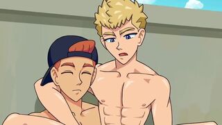 My friend takes his cock out of his pants and fucks me