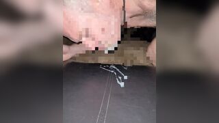 Jerking,cumming,and tasting my yummy warm load. - 1 image