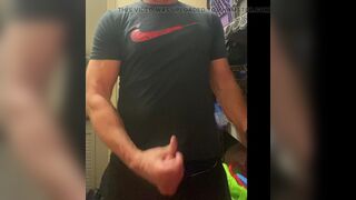 Horny JockDad87 Busts Another Load Between Classes