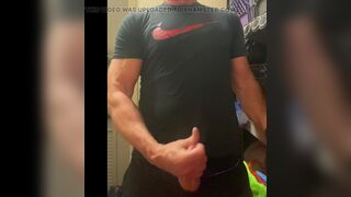Horny JockDad87 Busts Another Load Between Classes