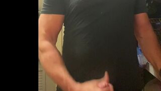 Horny JockDad87 Busts Another Load Between Classes