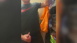 Horny JockDad87 Busts Another Load Between Classes