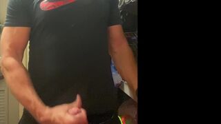 Horny JockDad87 Busts Another Load Between Classes