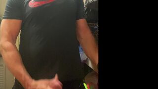 Horny JockDad87 Busts Another Load Between Classes