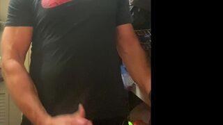 Horny JockDad87 Busts Another Load Between Classes