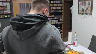 Gay Boys Have Fun: We Fuck the Halloween Pumpkin and Cum on It